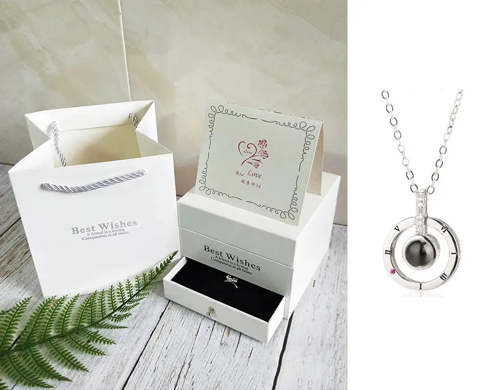 Coffret Cadeau Collier Rose, Cadeau Parfait Pour La Saint-Valentin - Bellarte Enchanté Coffret Cadeau Collier Rose, Cadeau Parfait Pour La Saint-Valentin